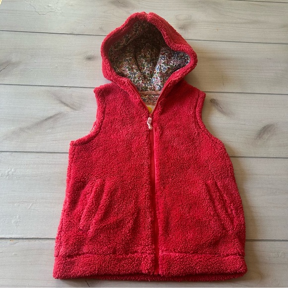 Mini Boden Other - Mini Boden Hooded Fleece Zipper Vest